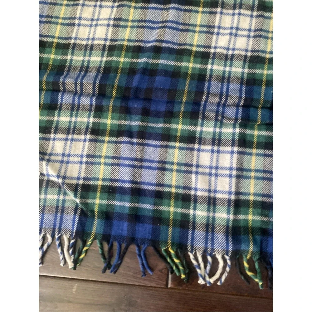 Vintage Faribault Woolen Blackwatch Tartan Plaid WOOL Throw Blanket 51